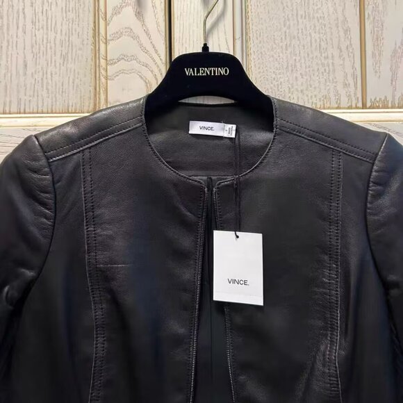 Jackets & Blazers - Vince Black Leather Jacket